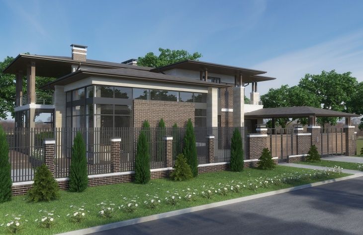 Galería de visualizaciones - Mansión de dos plantas