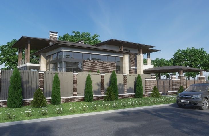 Galería de visualizaciones - Mansión de dos plantas