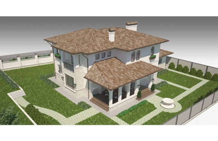 Galería de visualizaciones - Casa de campo de dos plantas