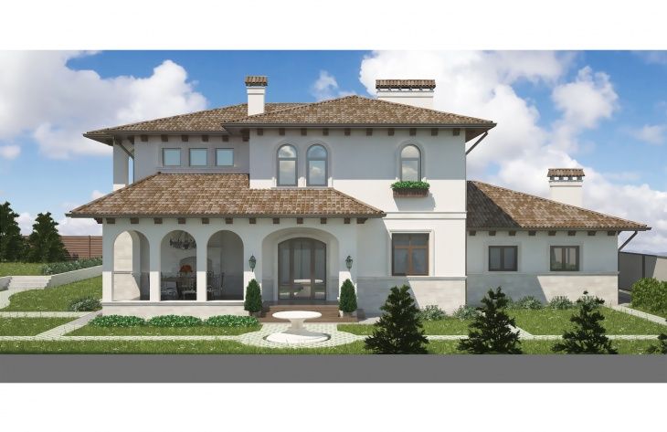 Galería de visualizaciones - Casa de campo de dos plantas