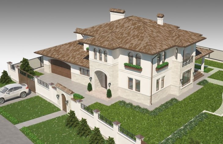 Galería de visualizaciones - Casa de campo de dos plantas