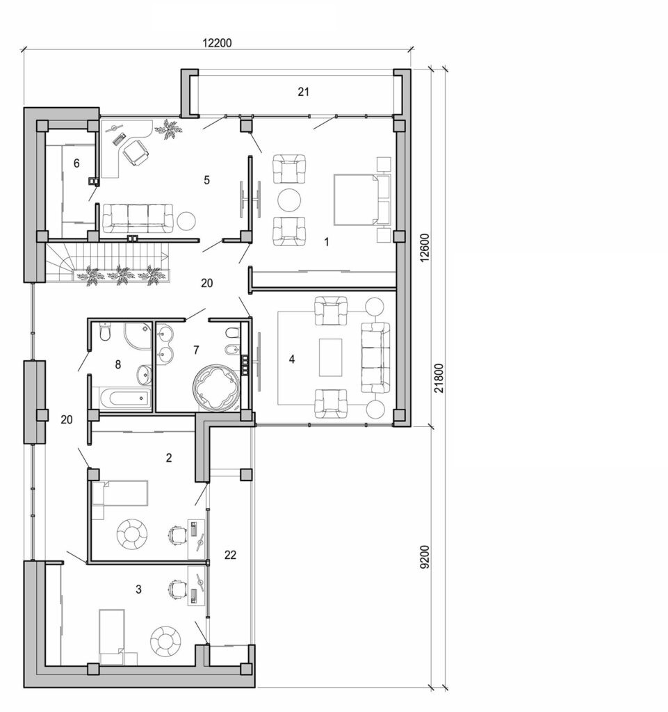 Galería de visualizaciones - Casa moderna