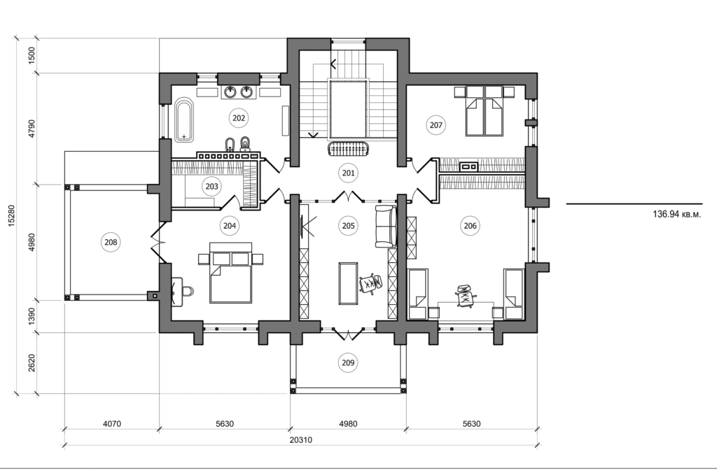 Galería de visualizaciones - Casa de dos plantas