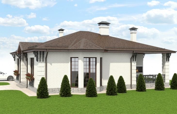 Galería de visualizaciones - Casa de una planta