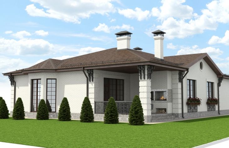 Galería de visualizaciones - Casa de una planta