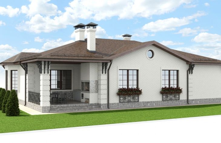 Galería de visualizaciones - Casa de una planta