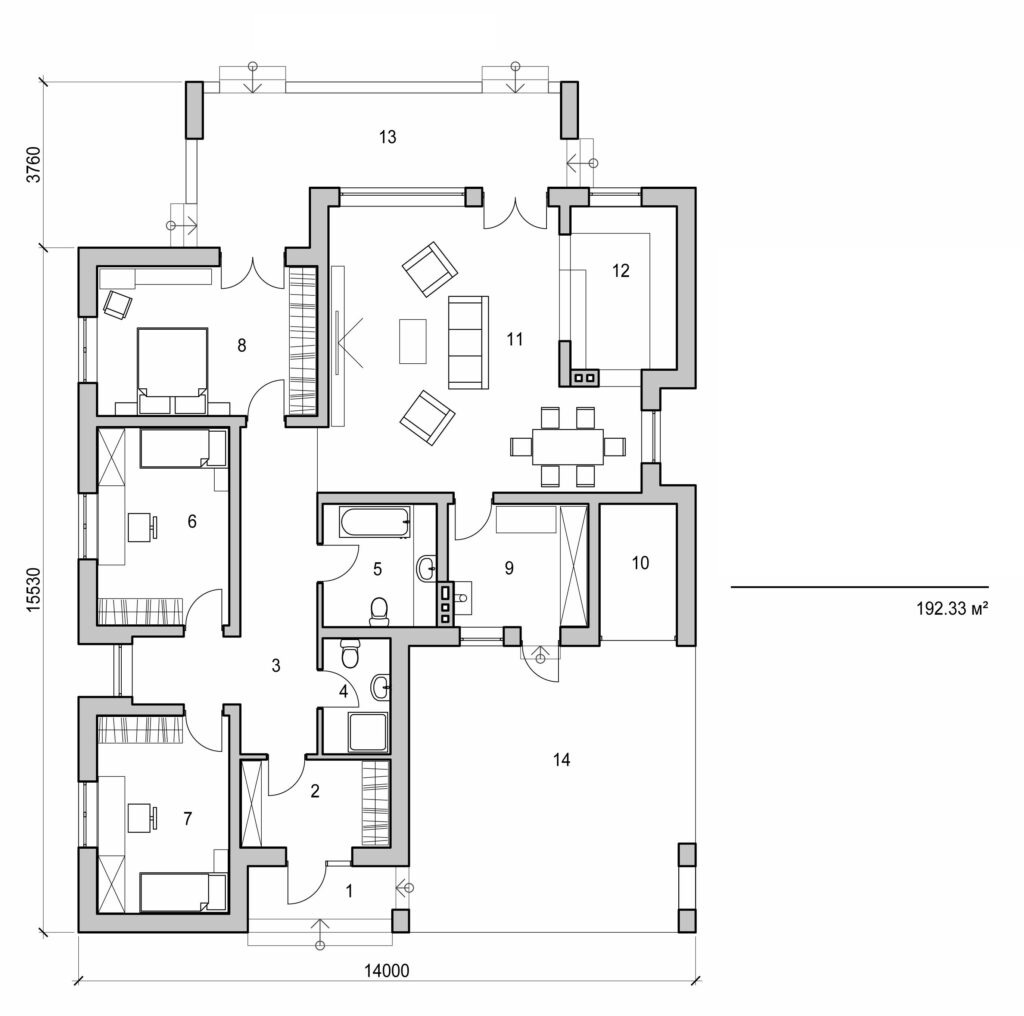 Galería de visualizaciones - Casa de campo de una planta