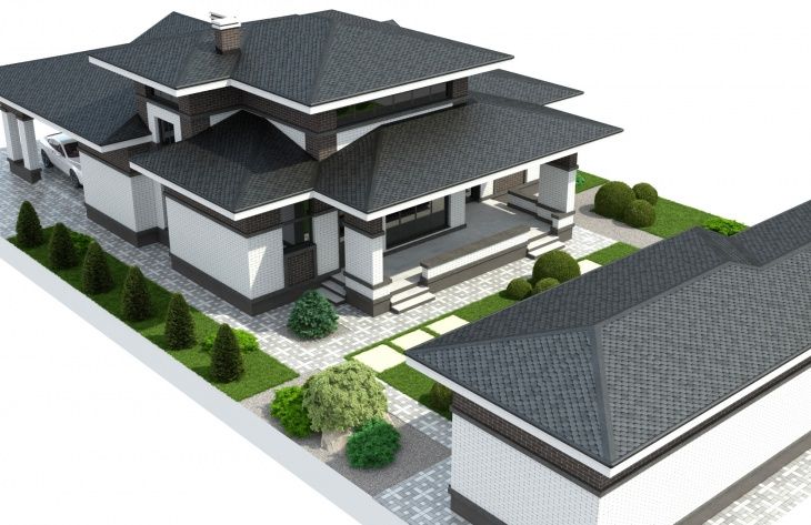 Galería de visualizaciones - Casa de campo de una planta