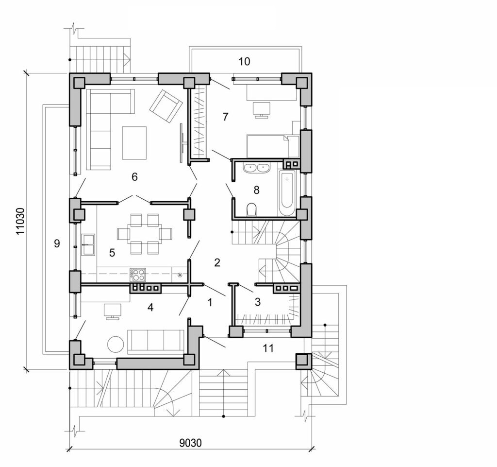 Galería de visualizaciones - Casa de tres plantas