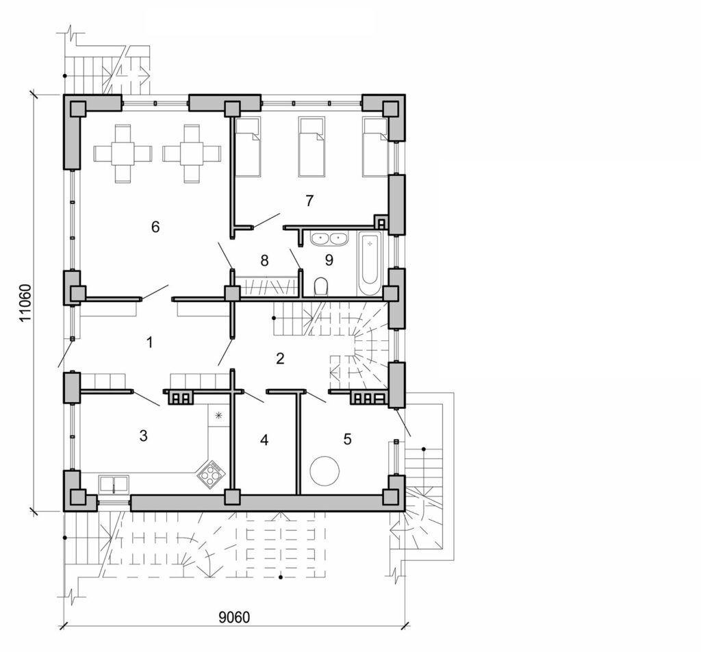 Galería de visualizaciones - Casa de tres plantas