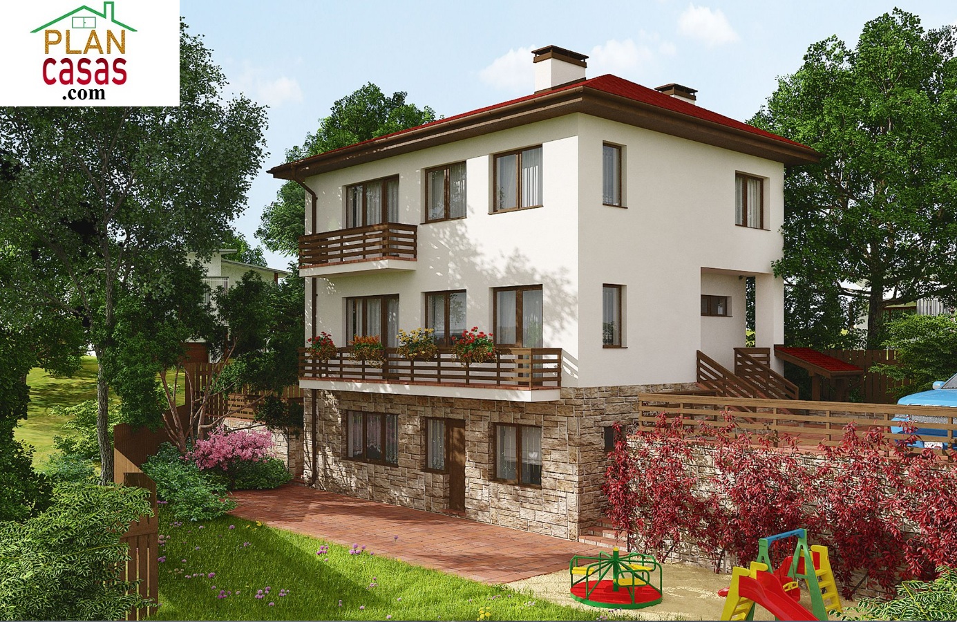 Casa de tres plantas