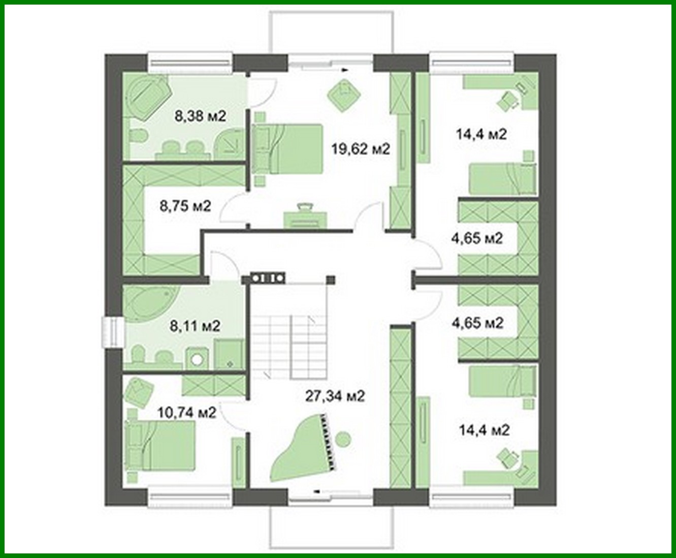 Galería de visualizaciones - Mansión chic de estilo clásico