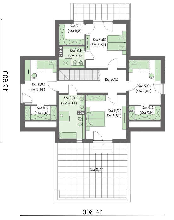 Visualization gallery - Two-story house with a comfortable sitting area