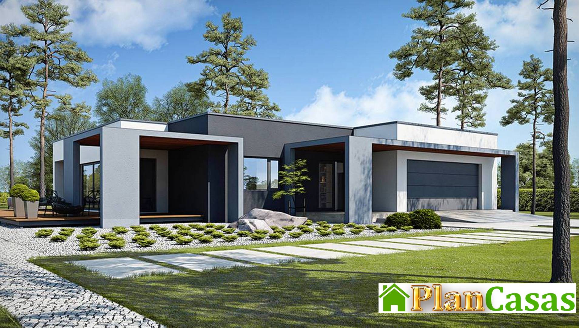 Increíble casa de una planta con una distribución única