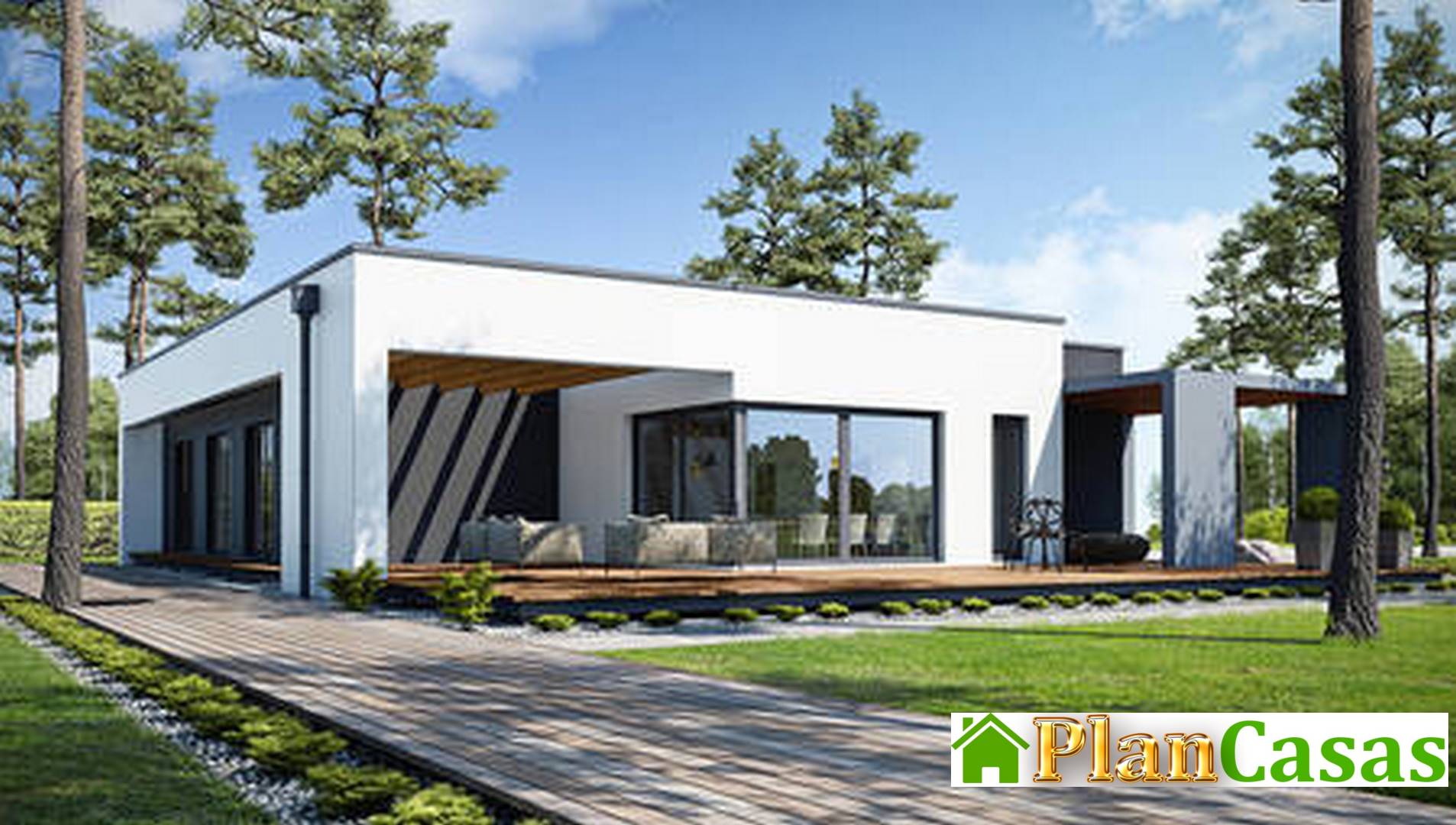 Galería de visualizaciones - Increíble casa de una planta con una distribución única