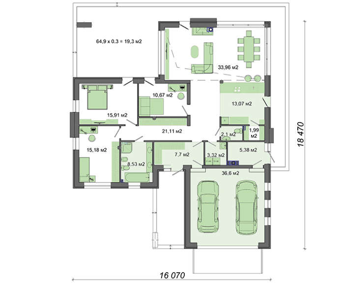 Galería de visualizaciones - Edificio residencial inusual construido en ladrillo