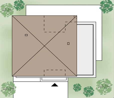Galería de visualizaciones - Edificio residencial moderno en color oscuro