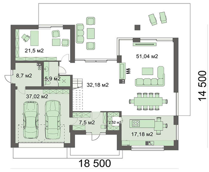 Galería de visualizaciones - Edificio residencial moderno en color oscuro