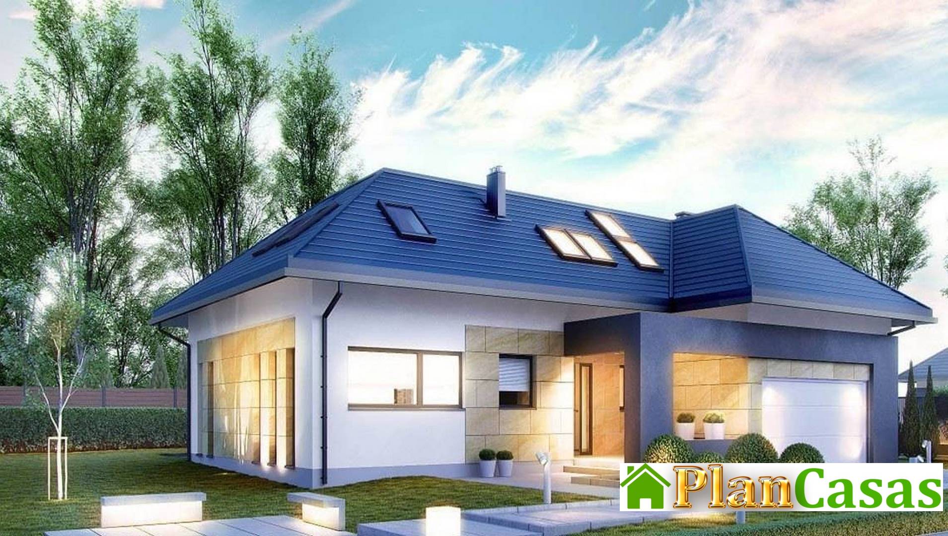 The project of a chic mansion with a unique layout