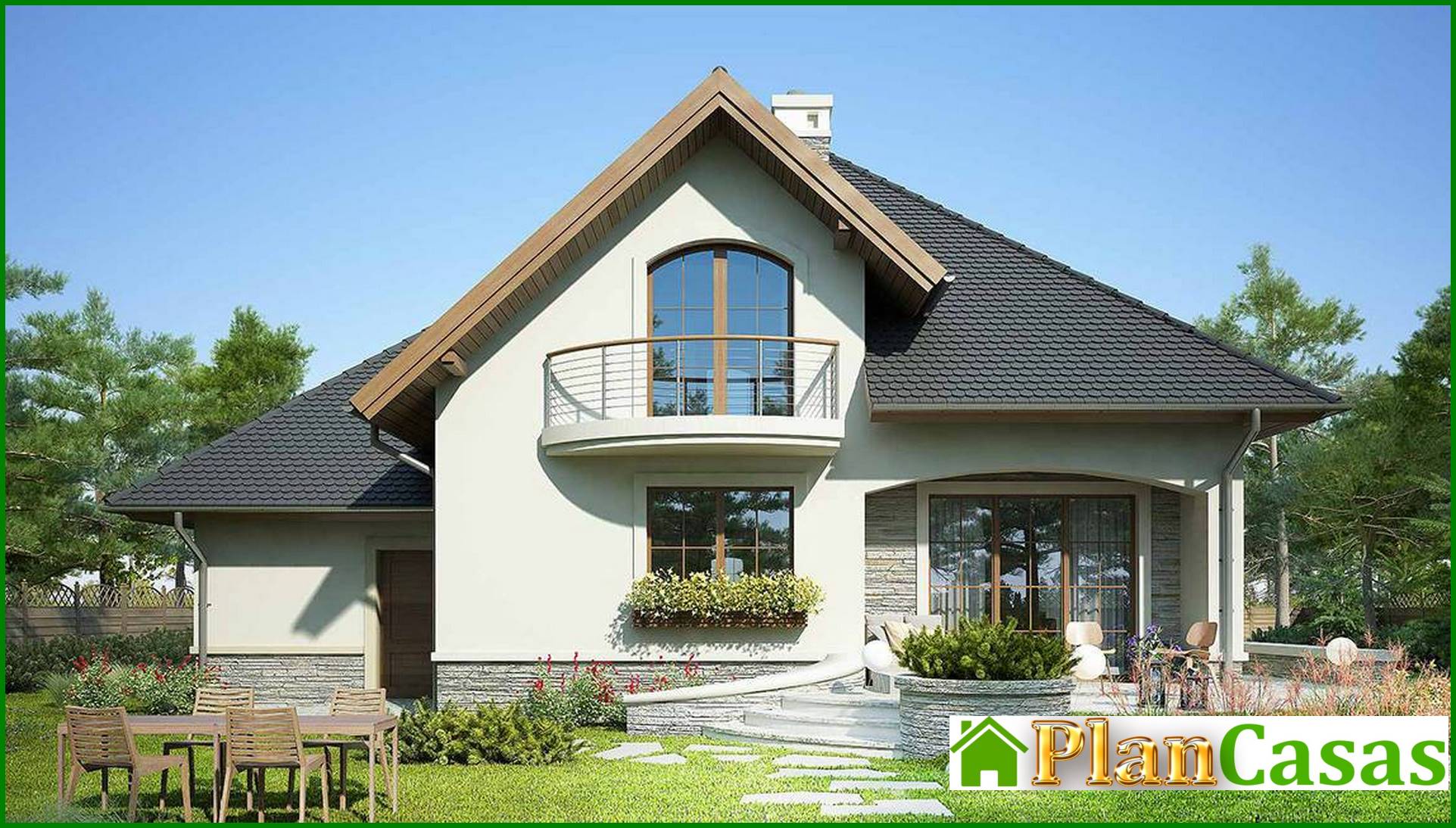 Visualization gallery - Magnificent house with semi-circular balconies