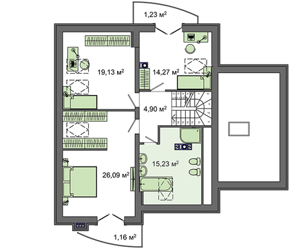 Visualization gallery - Magnificent house with semi-circular balconies
