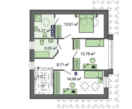 Galería de visualizaciones - Proyecto de una casa de dos plantas con acristalamiento panorámico