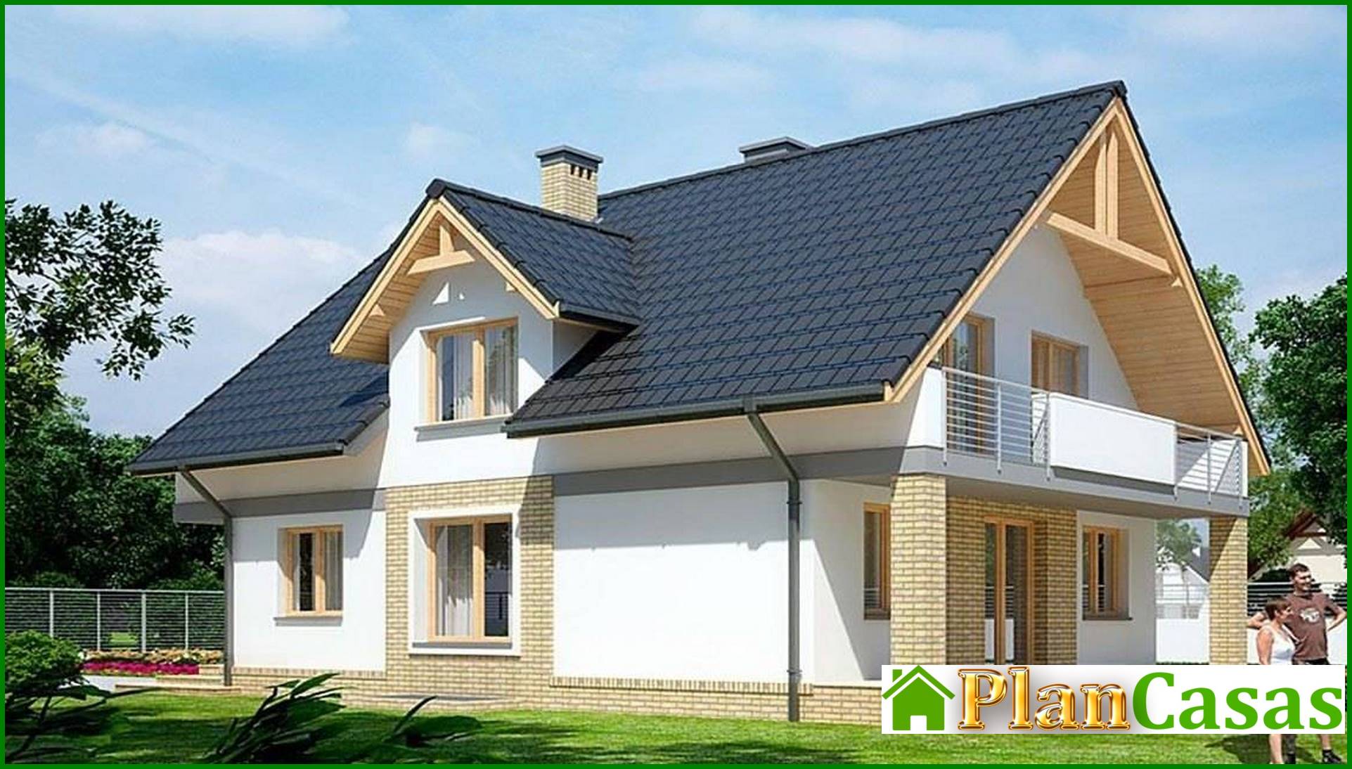 Galería de visualizaciones - Proyecto de casa compacta con terraza