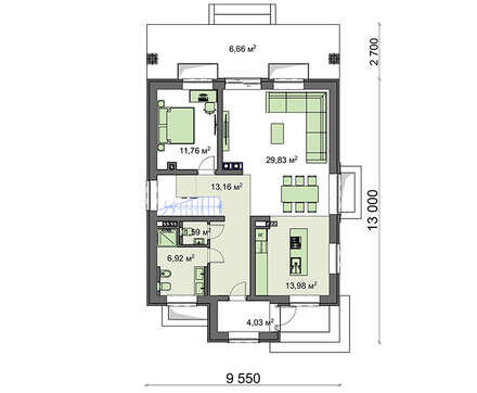 Galería de visualizaciones - Proyecto de casa compacta con terraza