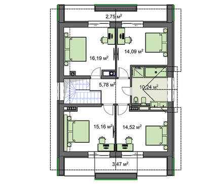 Galería de visualizaciones - Proyecto de casa compacta con terraza