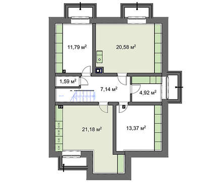 Galería de visualizaciones - Proyecto de casa compacta con terraza