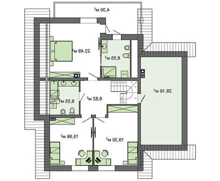 Visualization gallery - Project of a modern house with an attic