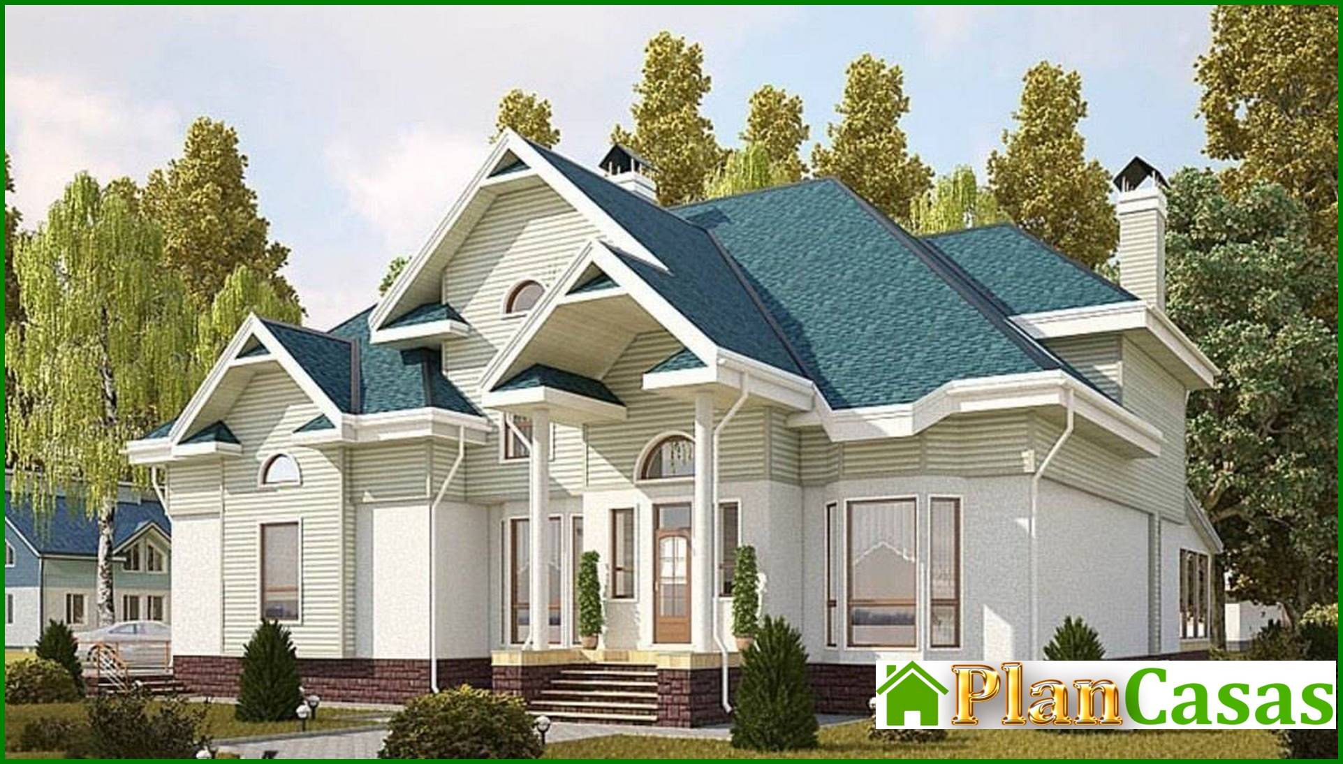 Proyecto de una enorme mansión elegante