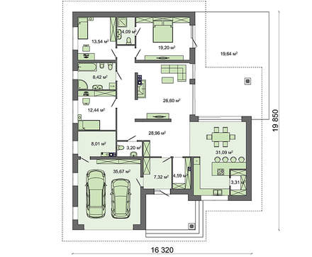 Galería de visualizaciones - Proyecto de una casa moderna
