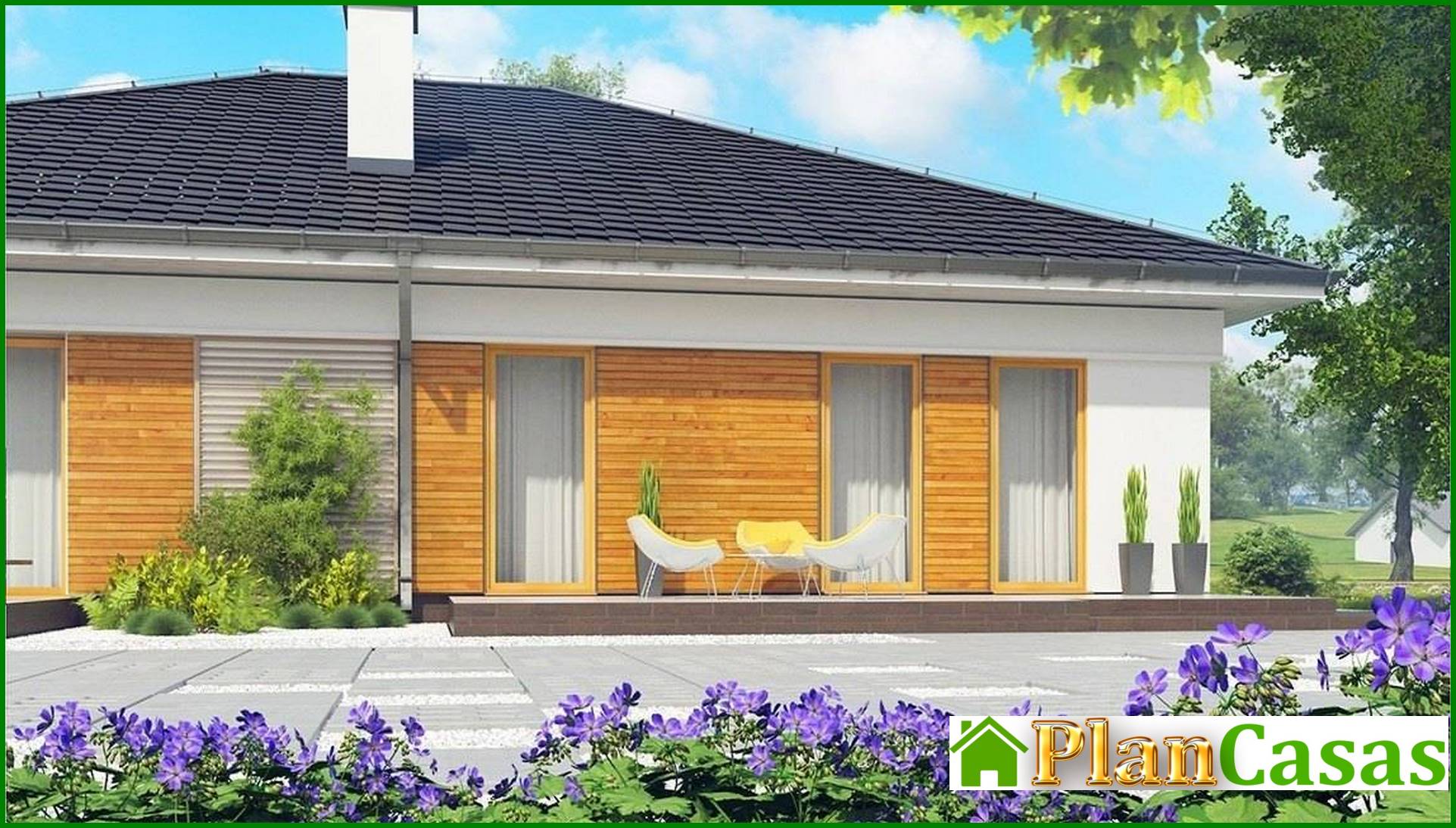 Galería de visualizaciones - Proyecto de casa de una planta con varios baños