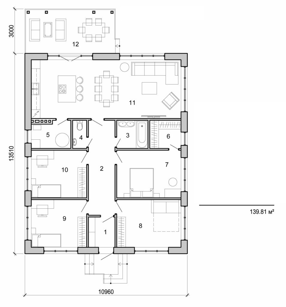 Galería de visualizaciones - Casa de una planta