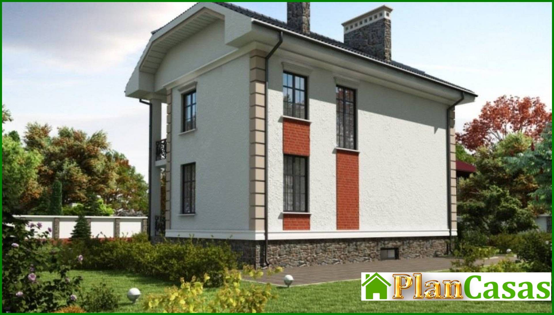 Visualization gallery - Beautiful bright rural two-story mansion