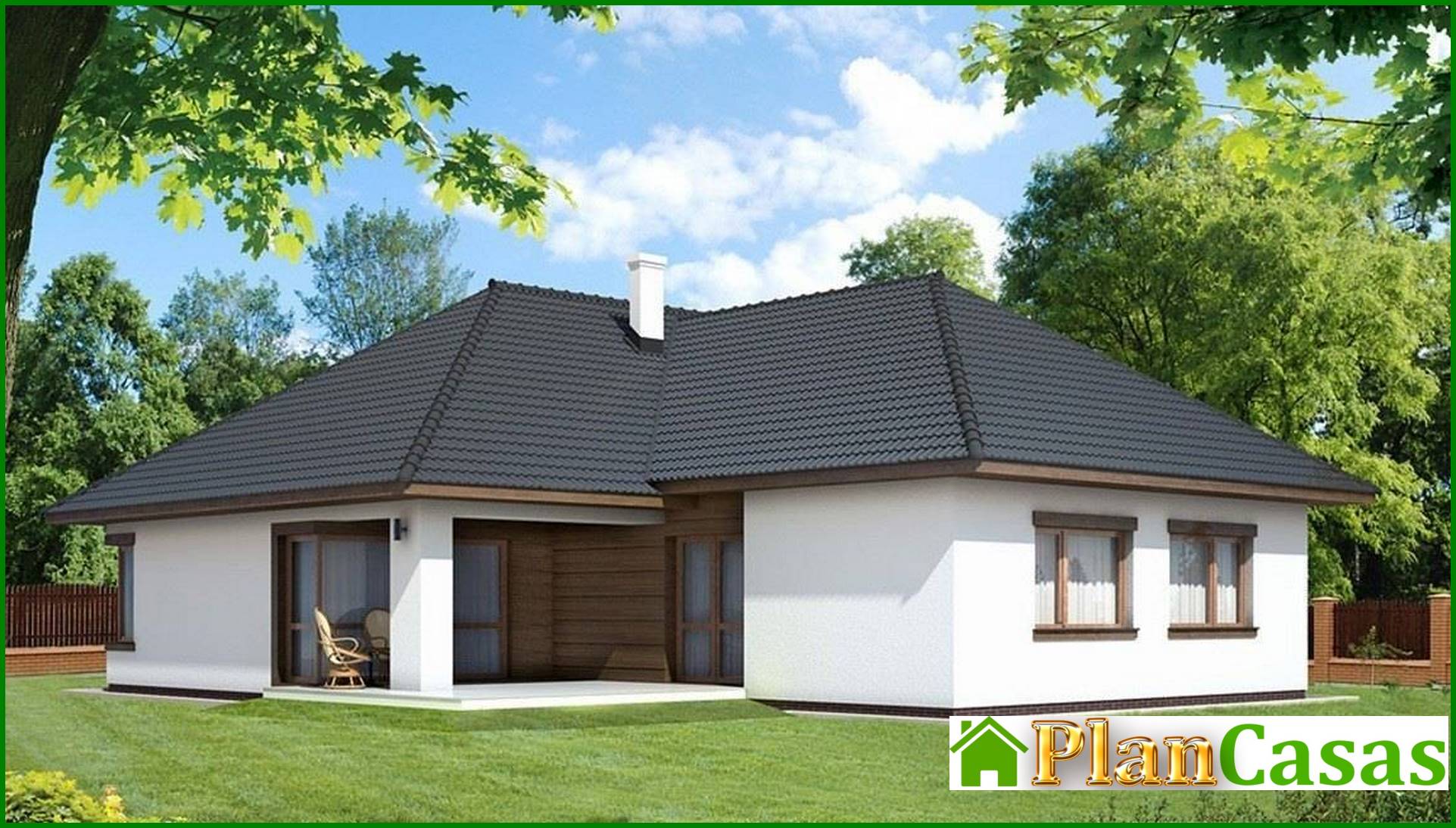 Visualization gallery - One-story residential building, divided into day and night zones