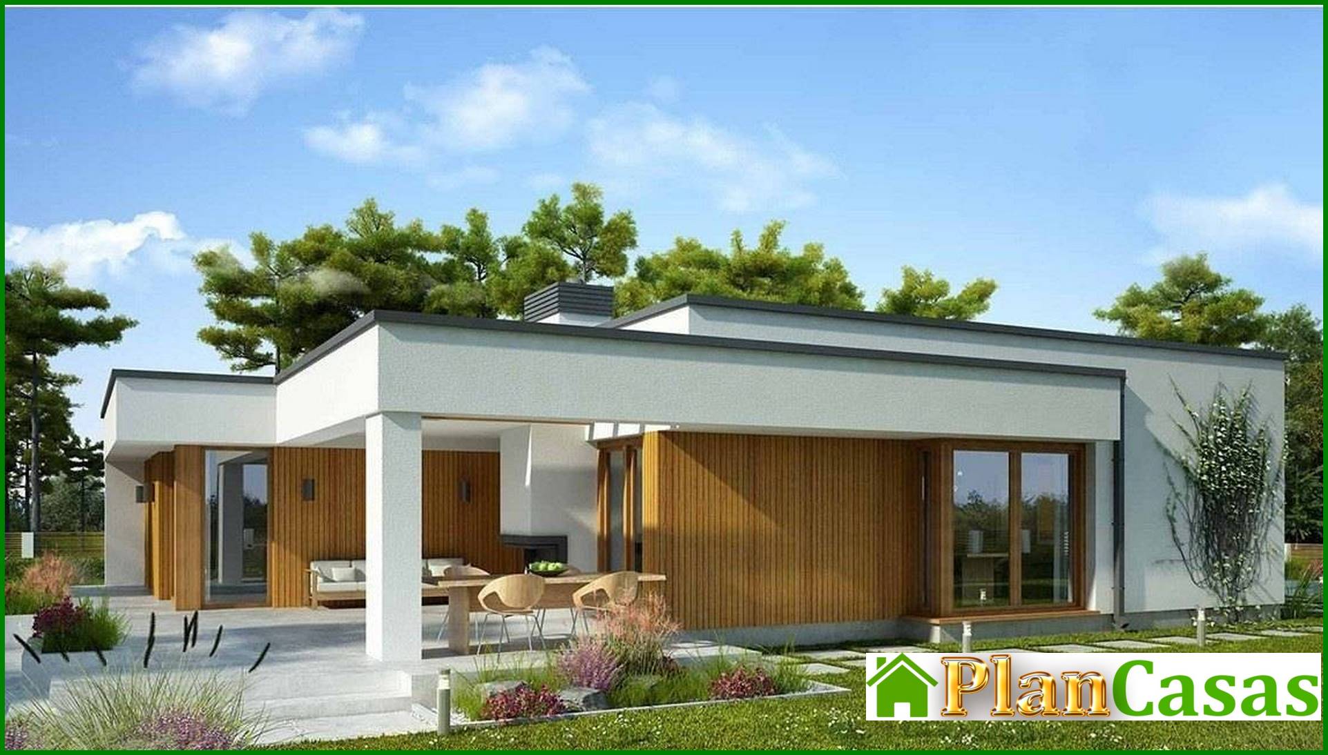 Visualization gallery - Modern house with three bedrooms and three bathrooms