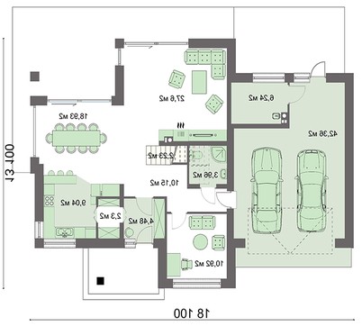 Galería de visualizaciones - Casa moderna de dos plantas en estilo clásico