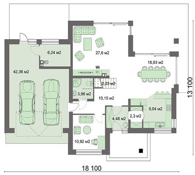 Galería de visualizaciones - Casa moderna de dos plantas en estilo clásico