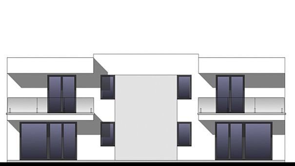 Galería de visualizaciones - Vivienda para dos familias con hermosos balcones