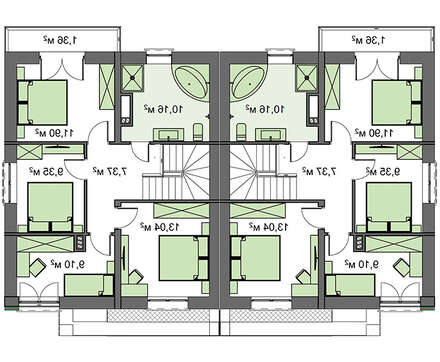 Galería de visualizaciones - Vivienda para dos familias con hermosos balcones