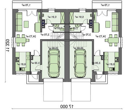 Galería de visualizaciones - Vivienda para dos familias con hermosos balcones