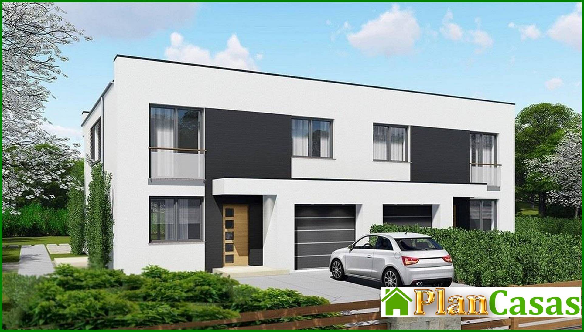 Vivienda para dos familias con hermosos balcones