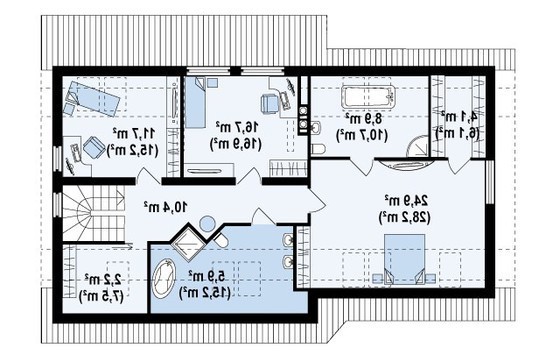 Galería de visualizaciones - Proyecto de casa grande con ático y garaje para dos coches