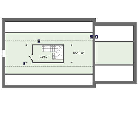 Galería de visualizaciones - Proyecto de casa de una planta con garaje para dos coches
