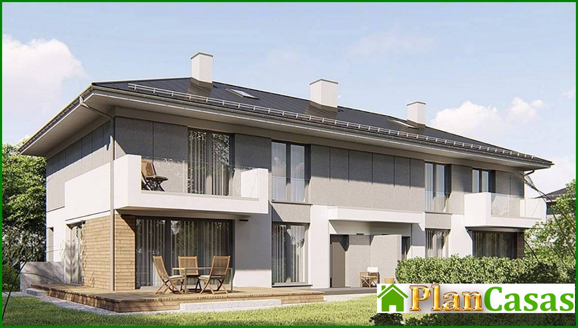 The project of a two-story townhouse