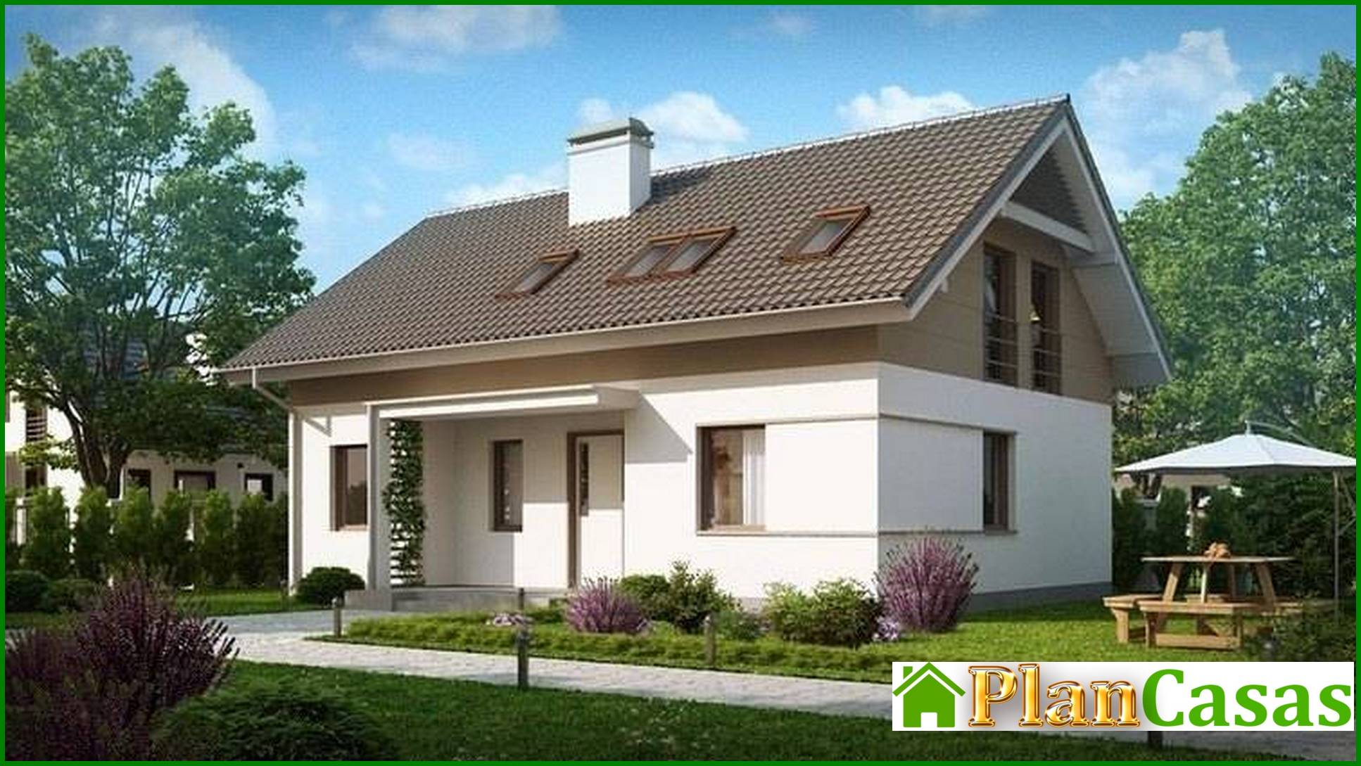 Galería de visualizaciones - Proyecto de casa clásica de bajo consumo con ático