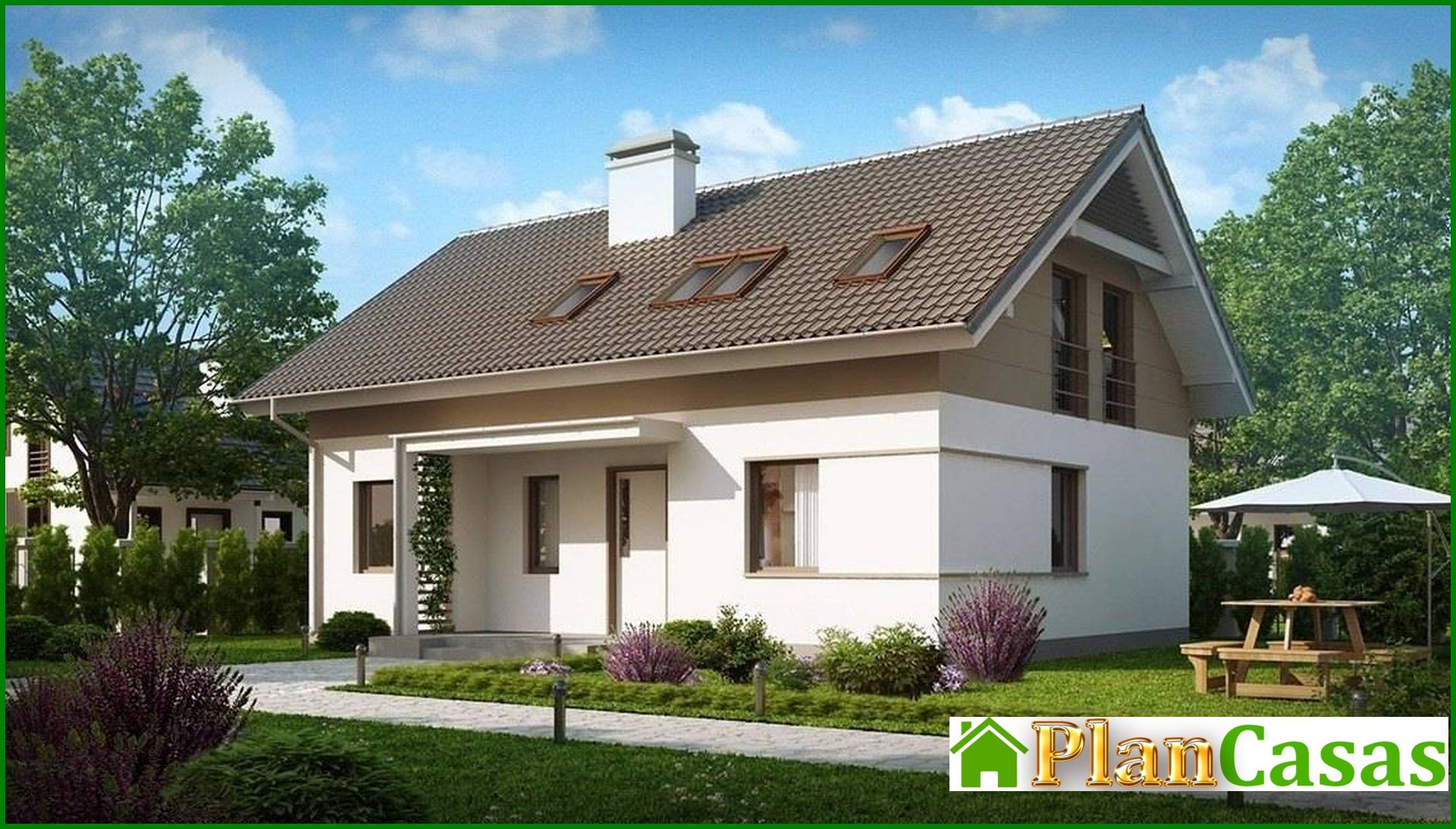 Proyecto de casa clásica de bajo consumo con ático