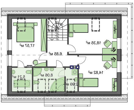 Galería de visualizaciones - Proyecto de casa clásica de bajo consumo con ático